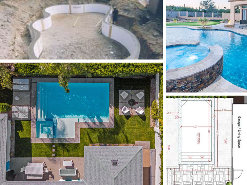 gunite pool in Brentwood, TN; gunite pool in College Grove, TN; gunite pool in Thompson's Station, TN; gunite pool in Spring Hill, Tennessee